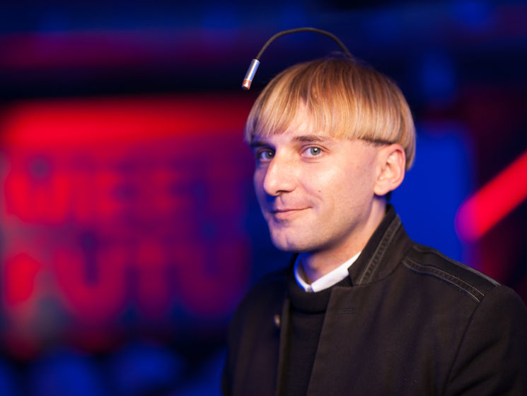 World’s first cyborg Neil Harbisson gave a lecture in Kyiv 