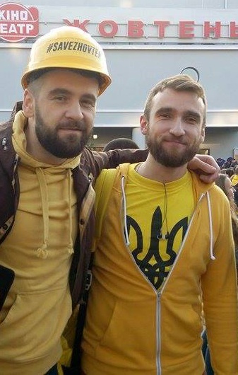  The ‘actvists of saving the Zhovten cinema’ Zorian Kis and Sergey Shchelkunov. Photo: Zorian Kis / Facebook