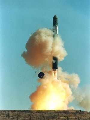 Testing SS-18 ("Satan") - Soviet strategic missile system of fourth generation with multi-purpose heavy intercontinental ballistic missile class. Photo: Wikipedia