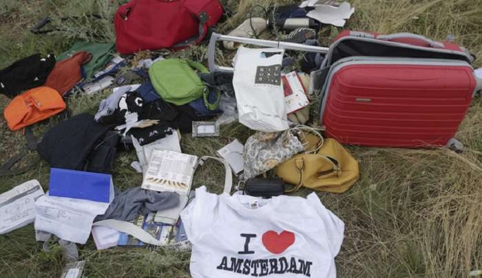Место падения малайзийского Boeing-777, сбитого террористами в Донецкой области 17 июля 2014-го. На борту самолета погибли 298 пассажиров. Фото: uapress.info 